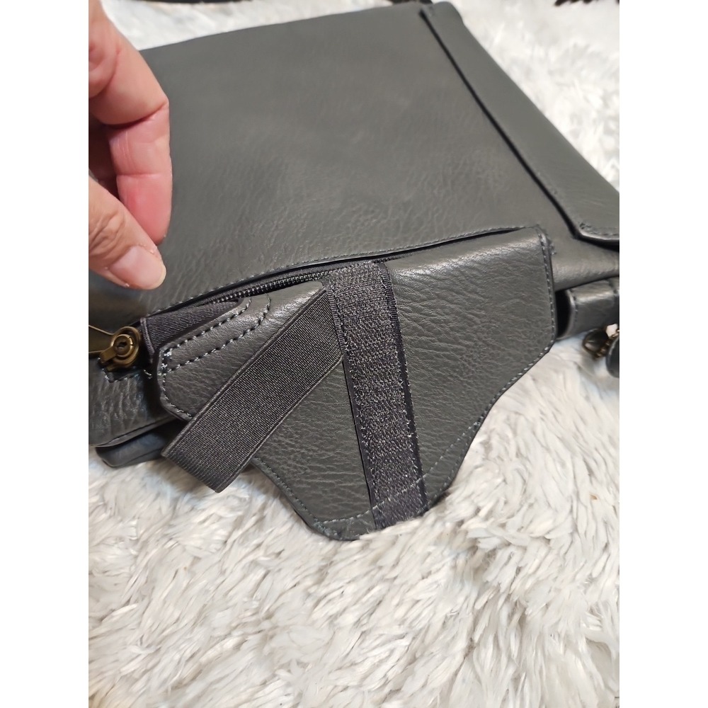 Jessie & James Handbags Nora Concealed Carry Lock And Key Crossbody - Dark Grey - Picture 16 of 16